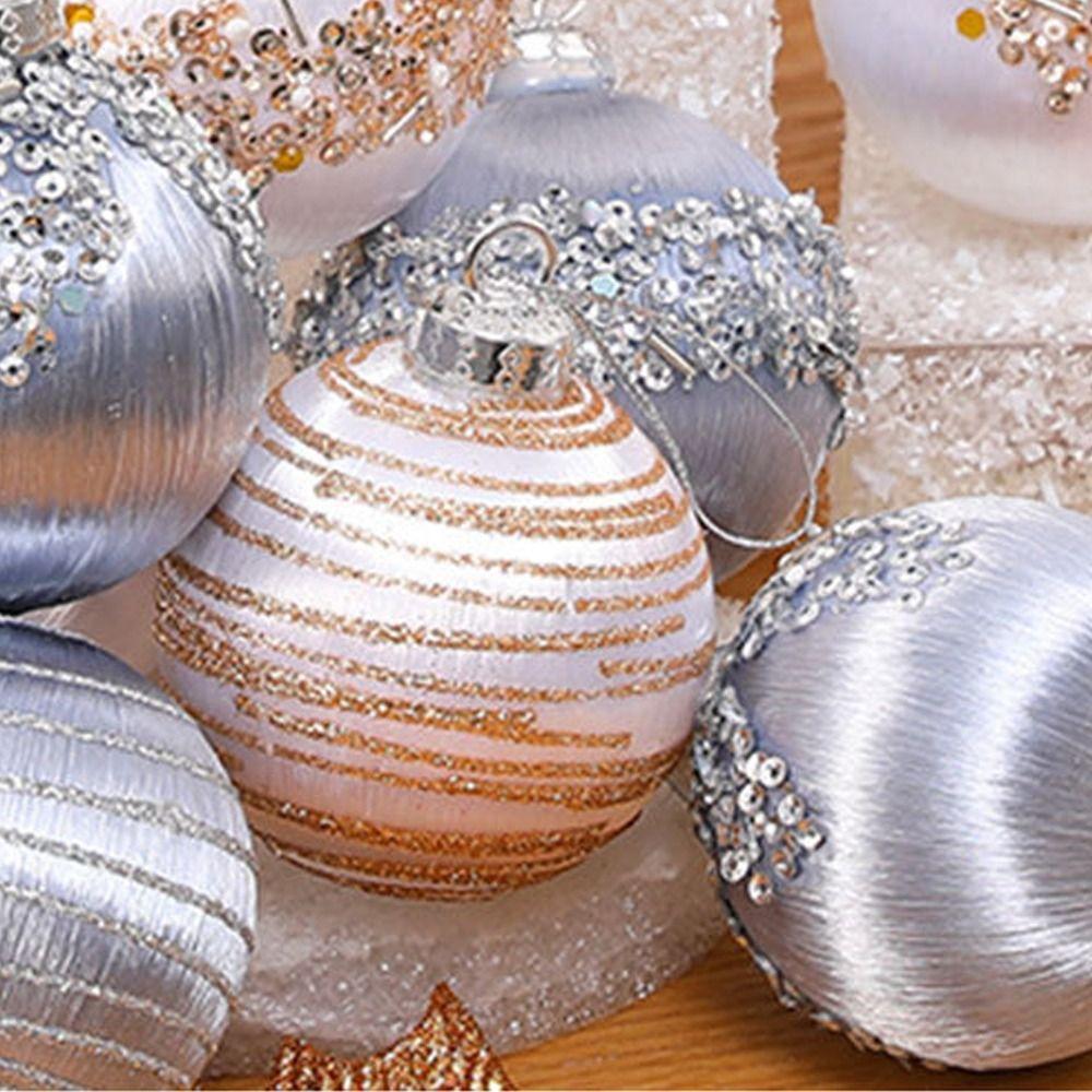 6pcs Shatterproof Christmas Hanging Ball 6cm/8cm Christmas Tree Pendant  New Year Gift