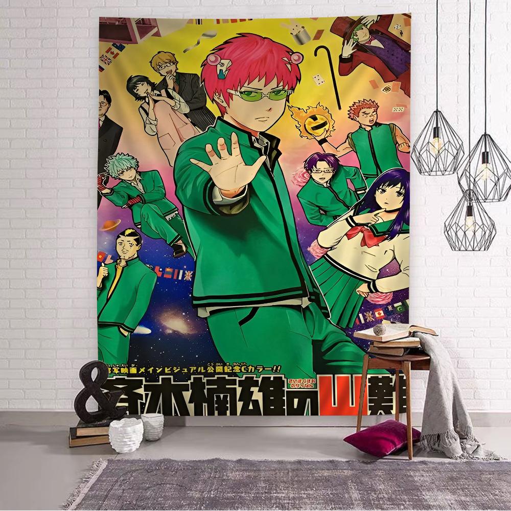 Saiki K Cartoon Tapestry Art Science Fiction Room Home Decor Art Home Decor