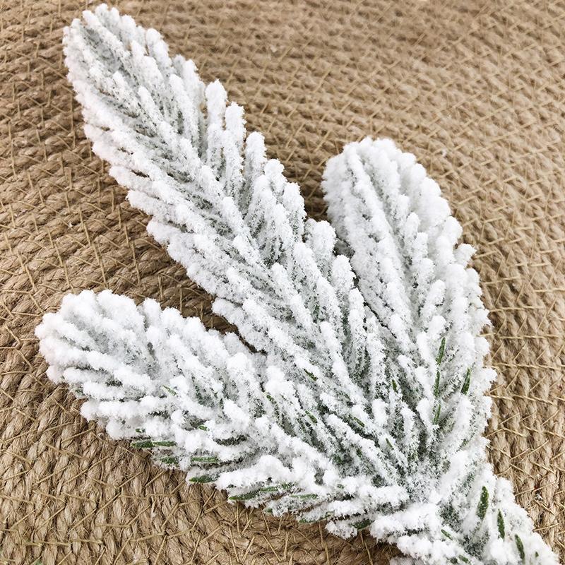 10/1Pcs Artificial Pine Needles Branches Snow Pine for Christmas Xmas Tree Wreath DIY Fake Plants Ornaments Home New Year Gifts