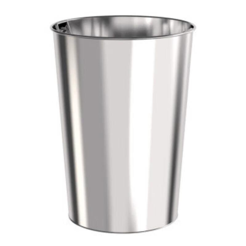 Large Outdoor Stainless Steel Flip-Top Trash Bin