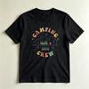 2026 Camping Crew Retro Rainbow Graphic TShirt Vintage Mountain Camper Tee Family Group Camping Trip Matching Casual Shirt