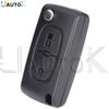 Smart Remote Key Case For Peugeot 207 307 308 407 607 807 For Citroen C2 C3 C4 C5 C6 2/3 Buttons Auto Flip Folding Car Key Shell