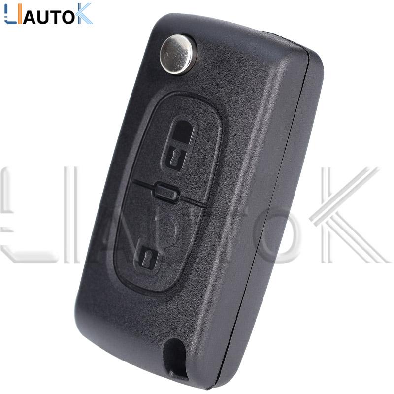 Smart Remote Key Case For Peugeot 207 307 308 407 607 807 For Citroen C2 C3 C4 C5 C6 2/3 Buttons Auto Flip Folding Car Key Shell