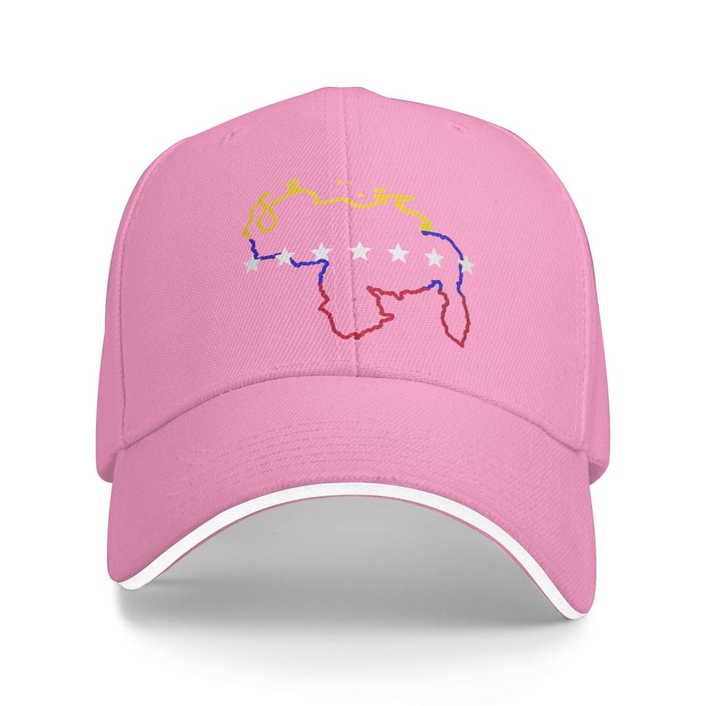 Unisex Venezuela Map 7 Stars Flag Outdoor Hat Venezuelan Trucker Cap Casual Baseball Cap Sunscreen Sunshade