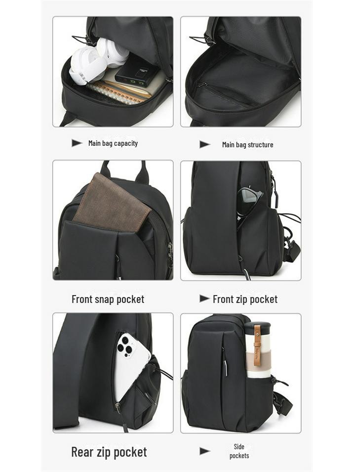 Men's Trendy Lightweight Messenger Bag - Stylish Casual Shoulder Chest Bag with Large Capacity for Commuting