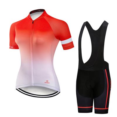 Professionelle Sommer Kurze Reiten Fahrrad Radfahren Kleidung Set Farbverlauf Frauen Sport Trikots Anzüge