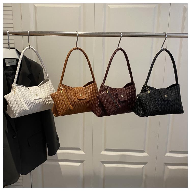 Large Capacity French Woven Underarm Handbag - Women's Luxury Fashion Tote