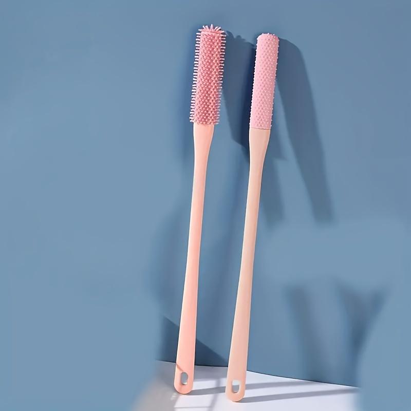 2-Pack Long Handled Toe Gaps Cleaning Brush Super Soft Silicone Foot Scrubber Exfoliating Brush Foot Wash Brush for Shower