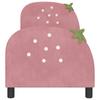 Kids Bed Frame with Headboard Pink 70 x 140 cm Velvet