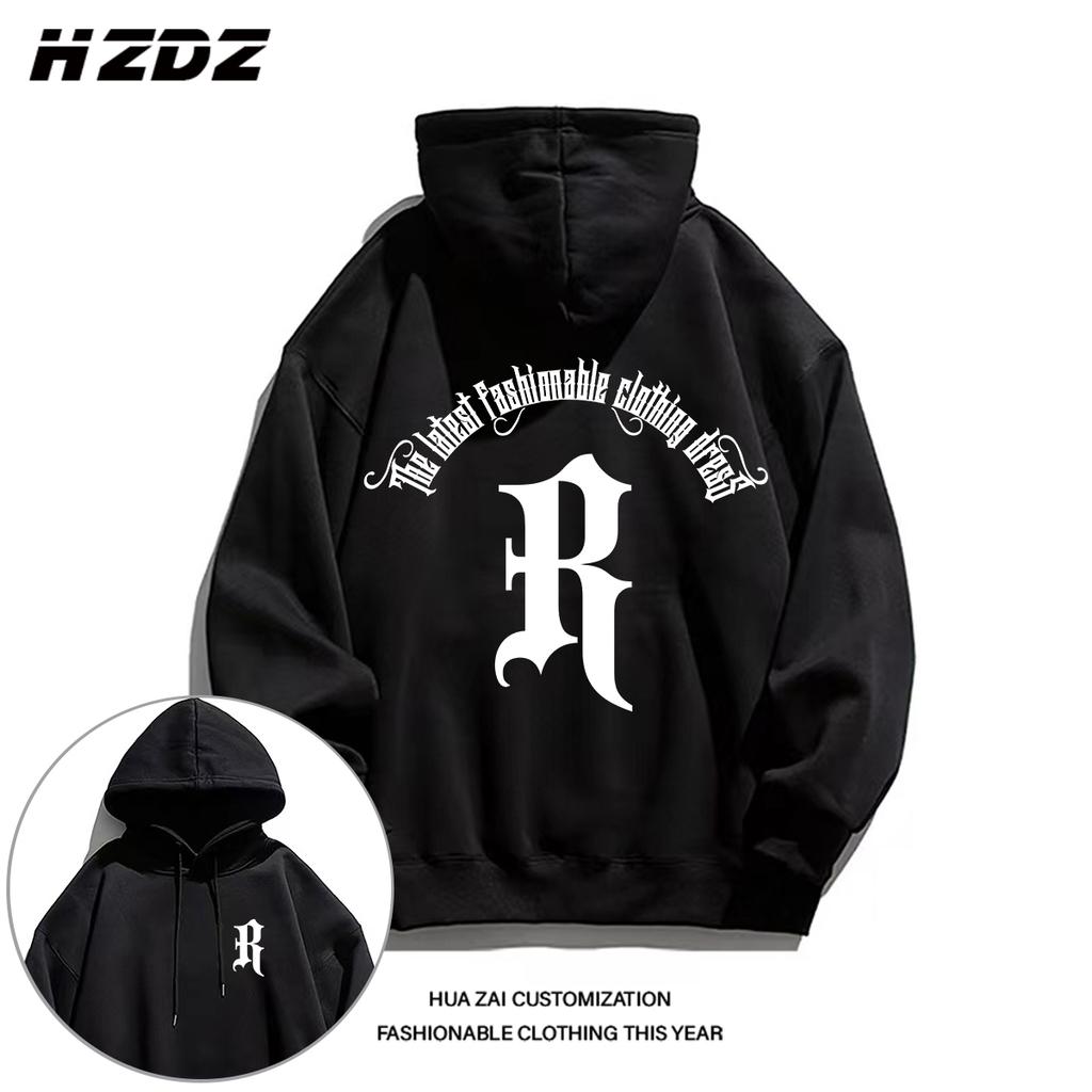 Autumn and winter men's hooded sweatshirt oversize niche high-quality printing street fashion casual sports long-sleeved pullove