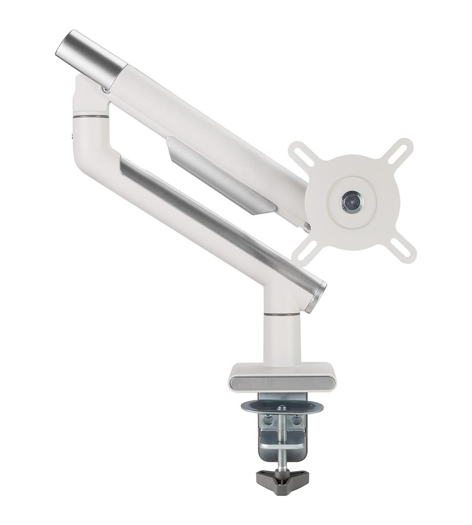 Alterzone Single Monitor Display VESA inch Quick Mechanical White USB Arm, Arm, 75x75/100x100, 17-32 compatible, Release, Spring, Steel, (No Port)