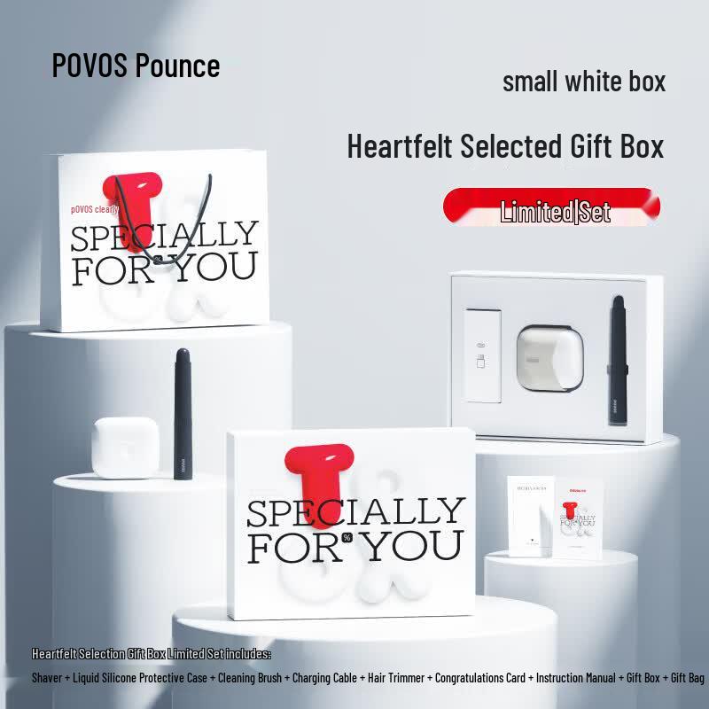 Povos Portable Electric Shaver Gift Set CN plug (adapter included)
