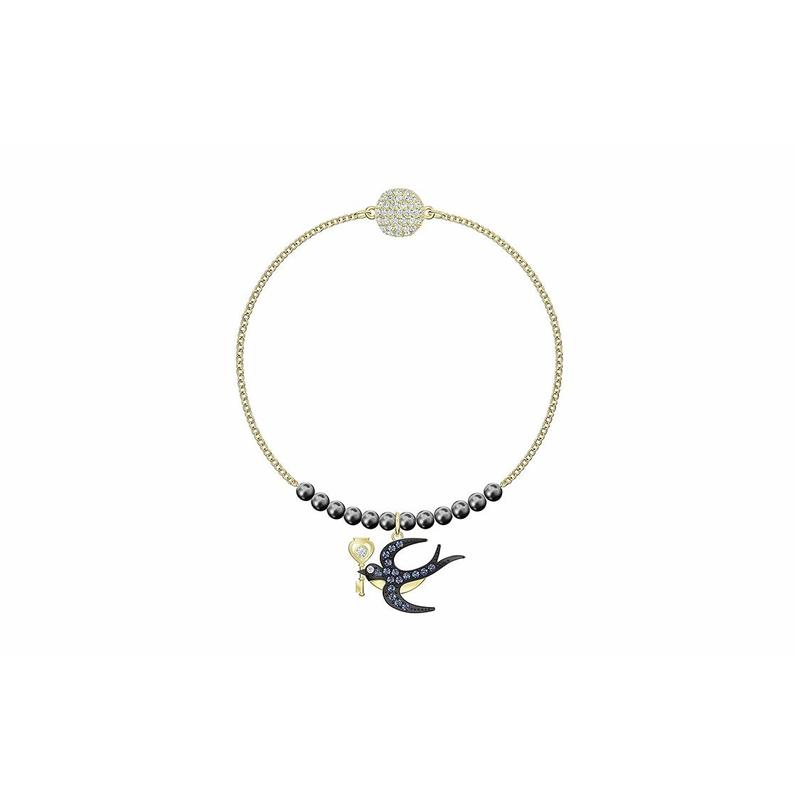Swarovski Remix Collection Swallow Shape Pendant Design Gold Plated Bracelet Women s Style 5494381 золотой