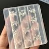 3D Silicone Flower Nail Art Carving Mold Resin Lily Floral Starfish Diy Nail Art Decoration Transparent Template For Nail Charms