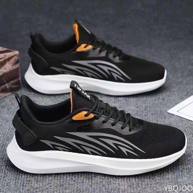 

Spring Men s lightweight Shoes Casual breathable Sneakers mesh running Sneaker Versatile comfortable Male shoes Homme 44 чёрный