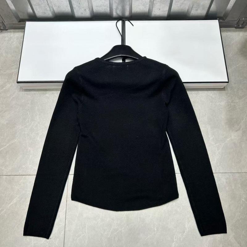 Xiangjia 2025 Autumn/Winter Wool Blend Round Neck Knit Top