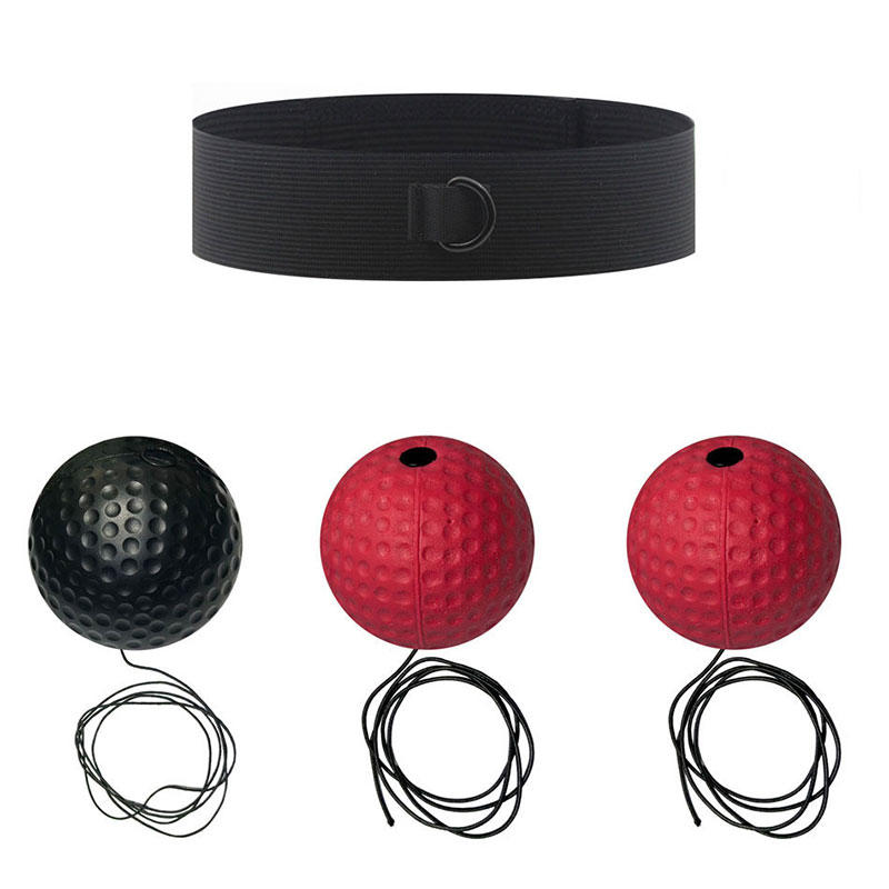 Boxing Reflex Ball Headband Set for Beginner Adjustable Head-Mounted Boxing Speed Ball Adult Children Sports Rebound Reaction Ball