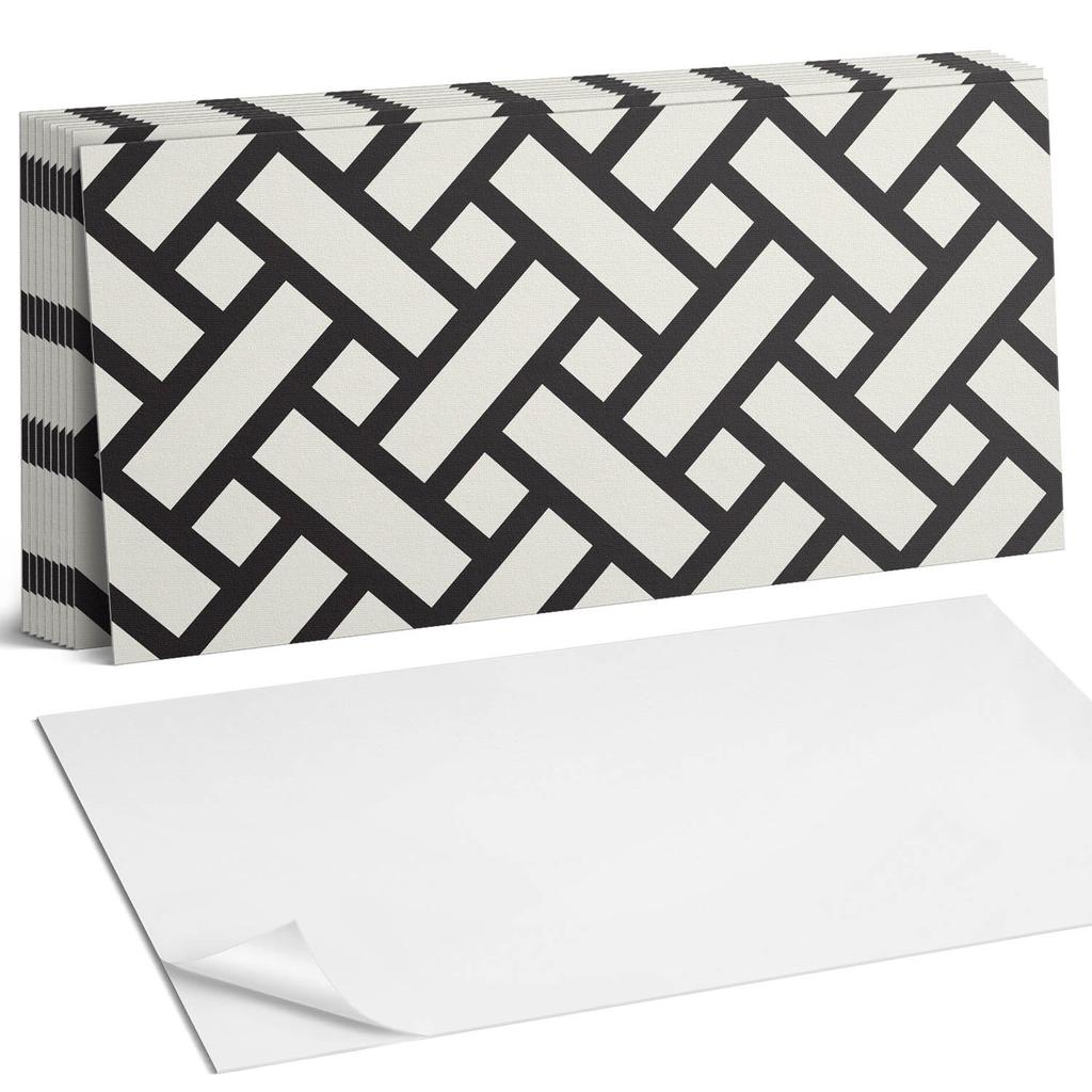 Zestaw Samoprzylepnych Kafelków Winylowych Spleciony Wzór Geometryczny 10X40X20 Cm