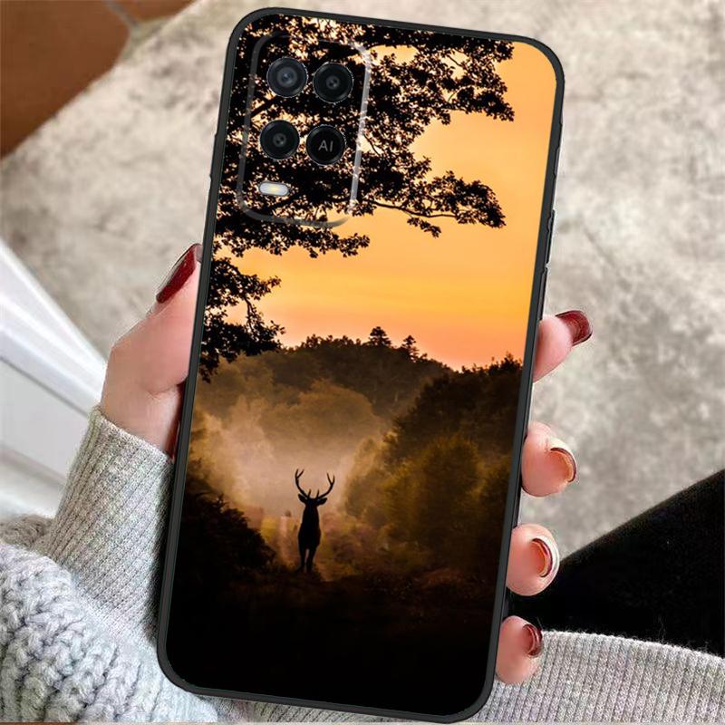 STUNNING DEER Animal Case For Oppo A57 A17 A77 A40 A78 A54 A74 A94 A76 A16 A96 A18 A60 A80 A38 A58 A98 A15 A5 Pro