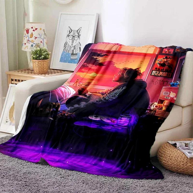 HD Juice WRLD 999 3D Legende Rapper Star Weiche Plüschdecke, Flanell-Überwurfdecke für Wohnzimmer Schlafzimmer Picknick Bett Sofa Abdeckung