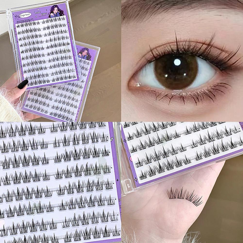 

Glue Free False Eyelashes Self-adhesive DIY Clusters Eyelash Comic Natural Thick Long Lashes Eyes Enlarge Beauty Tools