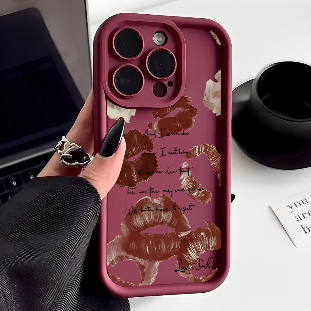Sexy Girl Red Lips Luxury Phone Case for Oppo Realme C65 C63 C67 C55 C53 C35 C33 C31 13 12 11 GT6 GT3 Narzo 50 Pro 4G 5G Cover