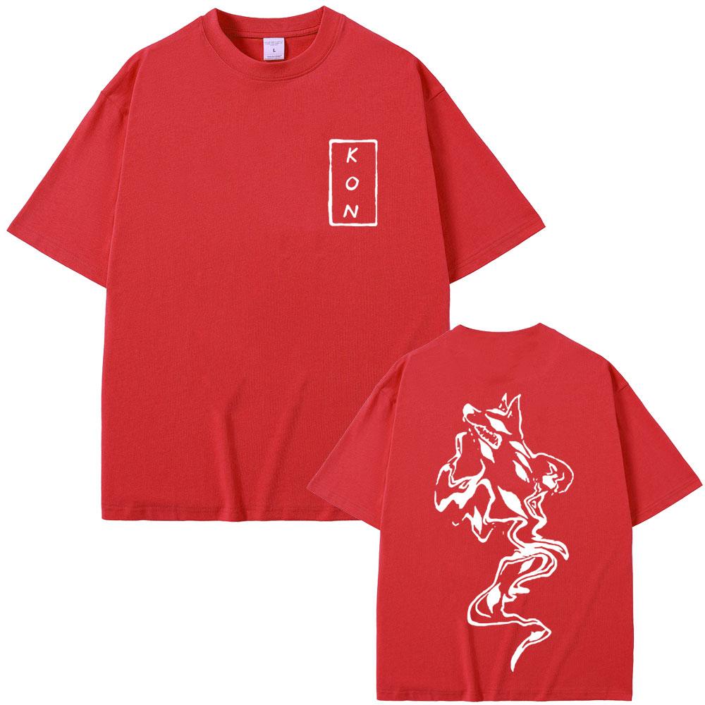 Anime Chainsaw Man T Shirts Hayakawa Aki Fox Devil Kon Graphic Short Sleeve Mens Womens Manga Fashion Oversized Tshirt Tops