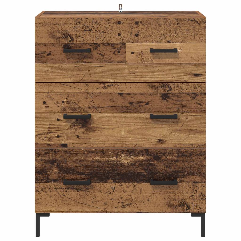Sideboard Reclaimed Wood 69.5 x 34 x 90 cm Engineered Wood and Iron