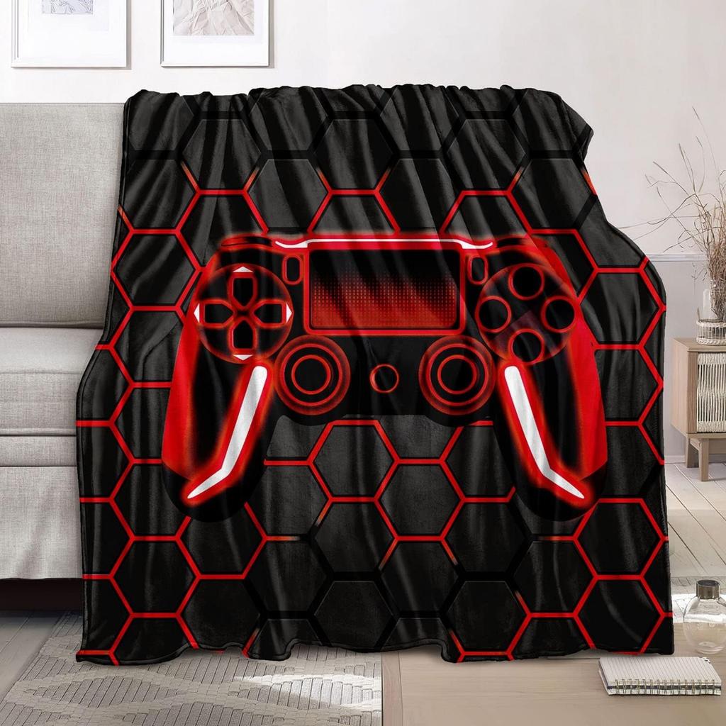 Bedding Gaming Throw Blanket Super Soft, Gamer Gift for Couch Sofa for For Kids Boys Teens Video Game