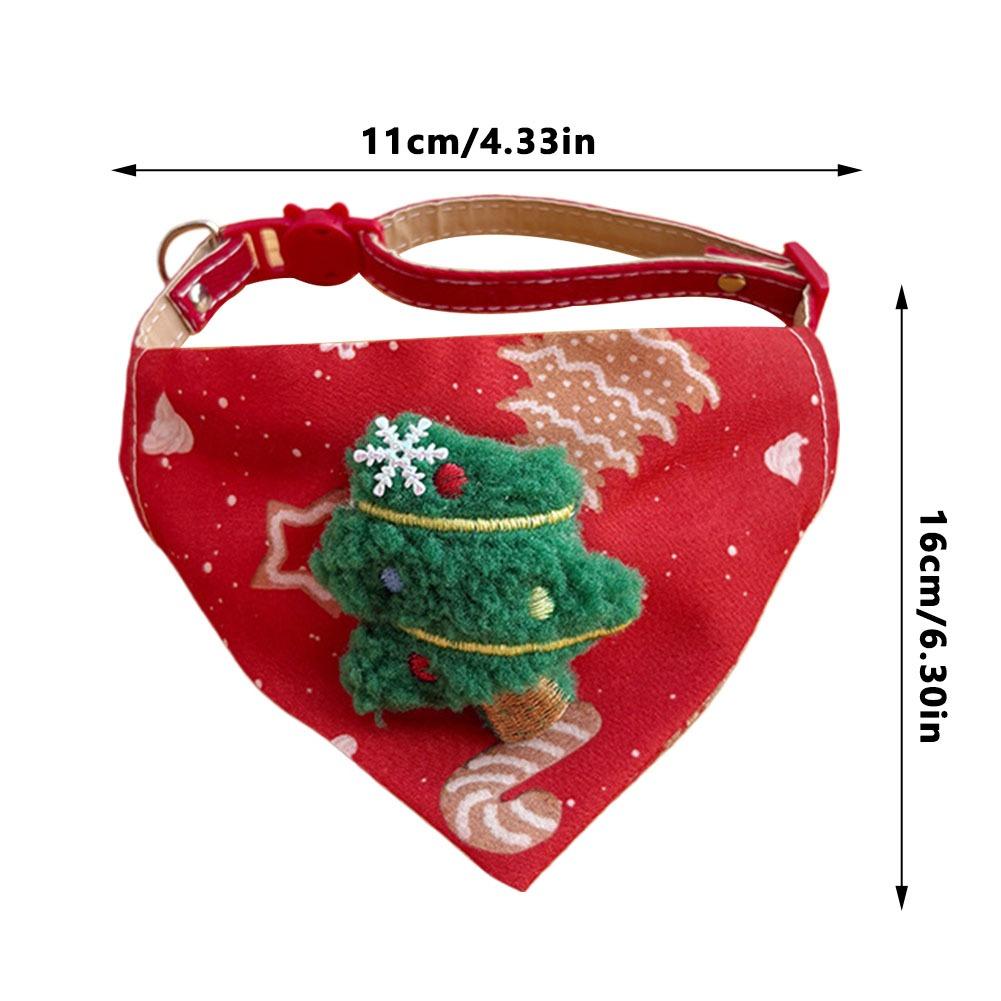 Christmas Pet Scarf Adjustable Triangle Bib Neckerchief Dog Cat Saliva Towel Fashionable Pet Decor Supplies