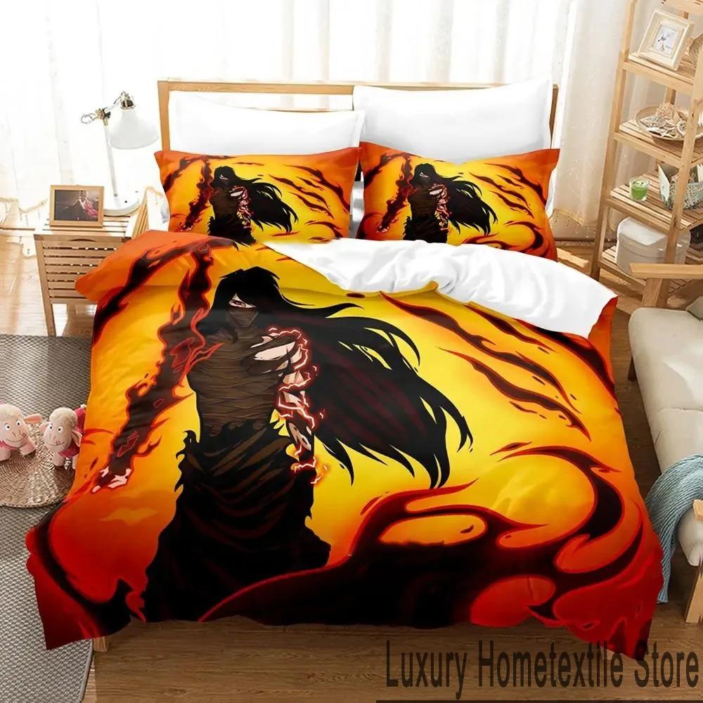 Anime Bleach Kurosaki Ichigo Bedding Set Duvet Cover Bed Set Quilt Cover Pillowcase Comforter king Queen Size Boys