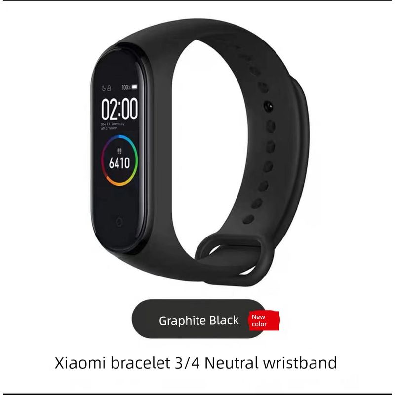 

Strap 34nfc Neutral Colorful Personality Original Bracelet Applicable to 3/4nfc version [black] 1 pack(Boxed)