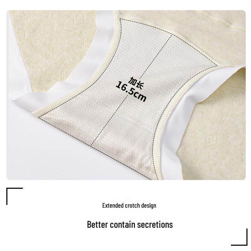 Women's High Waist Cotton Breathable Underwear 3-Pack