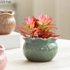 Creative Painted Ceramic Vase Lotus Shape Plant Pots Table Decoration Flowers Arrangement Flower Vase Room Aesthetic Decor