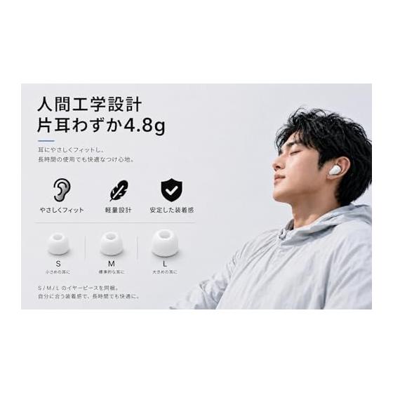 Bluetooth Earphones Wireless Earphones Equipped with 6 Silicone Microphones AI Smart ENC Calls IPX7 Water Resistant Up to 65 Hours Playback 2025