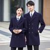 British Style Double-Breasted Wool Blend Professional Coat