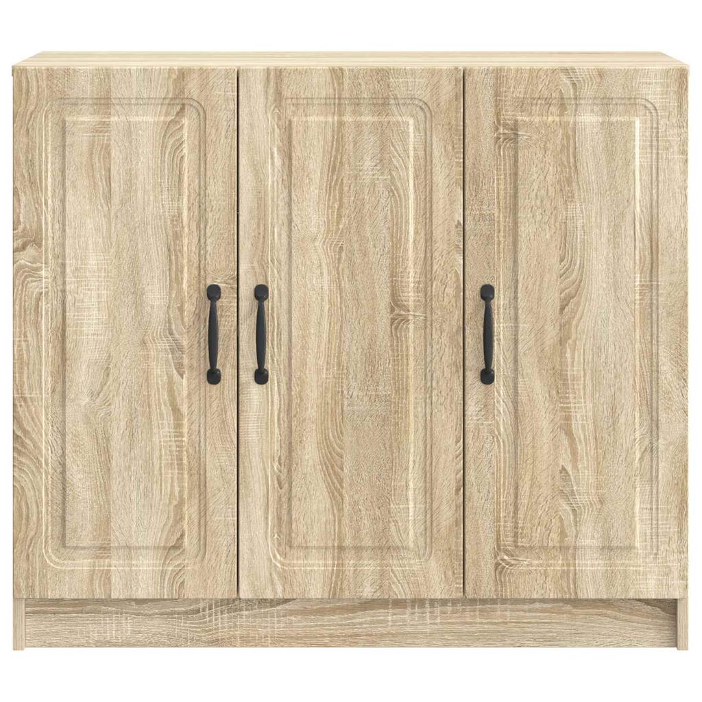 Sideboard In Sonoma Oak Finish 89 X 34.5 X 77 Cm Engineered Wood