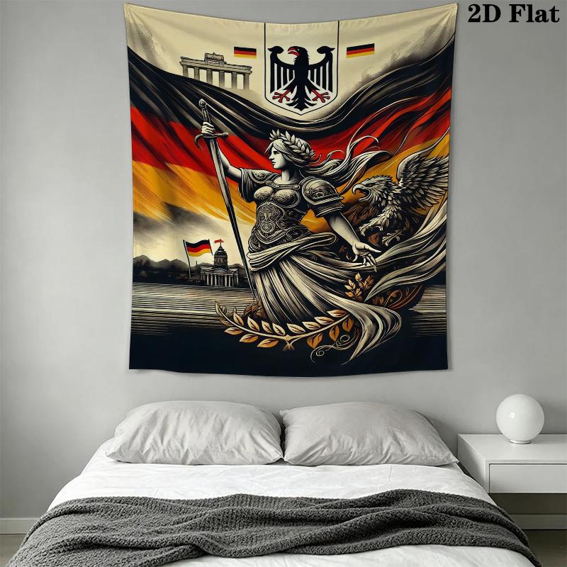 German Empire Wall Tapestry Aesthetic Wall Hanging Printed Fabric Blanket Decorative Tapestries for Bedroom Living Room Home Decor