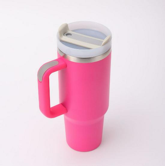 40oz Second Gen Insulated Stainless Steel Car Cup with Straw - Large Capacity Cold Preservation