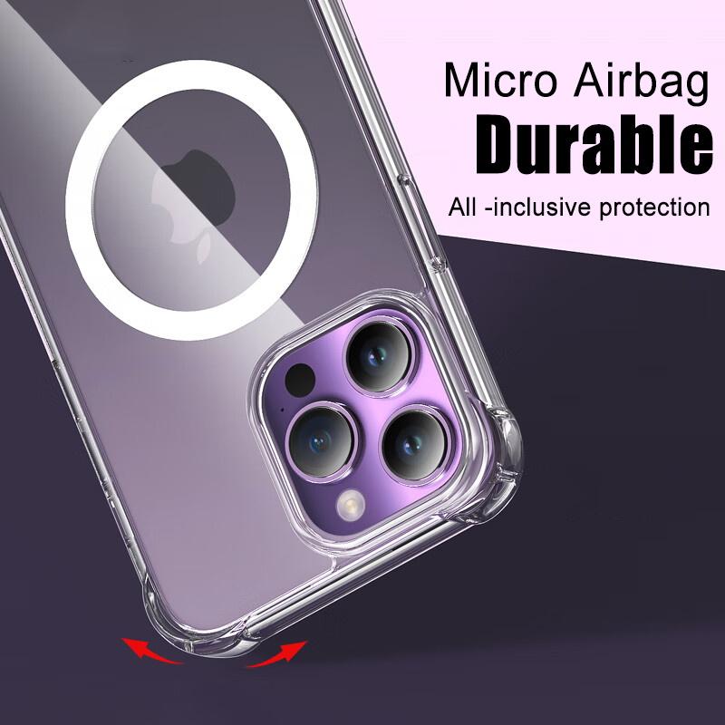 Original Transparent Magnetic For Magsafe Wireless Charge Case For For Iphone 14 15 11 12 13 Pro Max 15 14 Plus Shockproof Cover