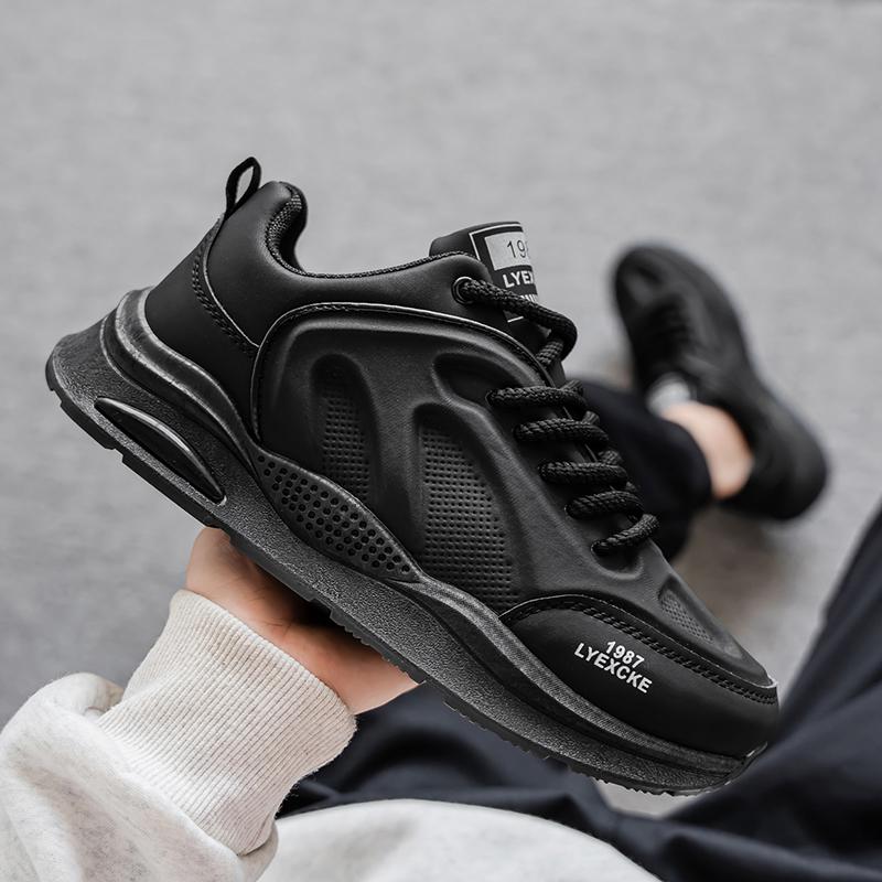 New Fashion Men 's Four Seasons Comfortable Thick Sole Shoes Students BoysTrending Soft Sole Breathable Casual Running Sneakers