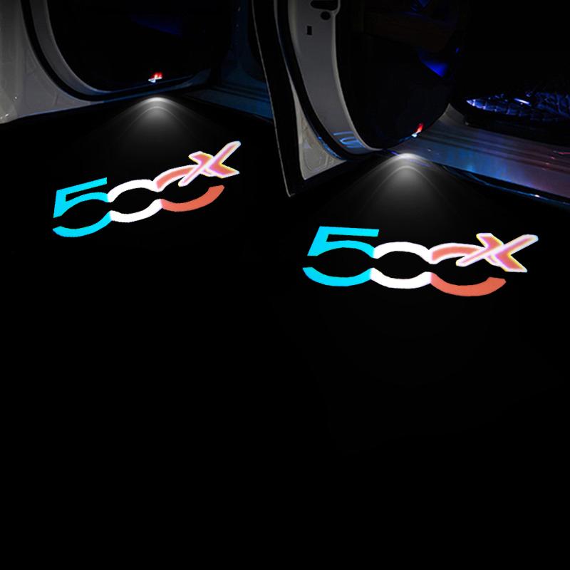 Pro FIAT Osvětlení dveří auta LED Lampa s logem 500X Pro FIAT 500X 500L 500 Abarth PUNTO Tipo Uvítací světlo FIAT