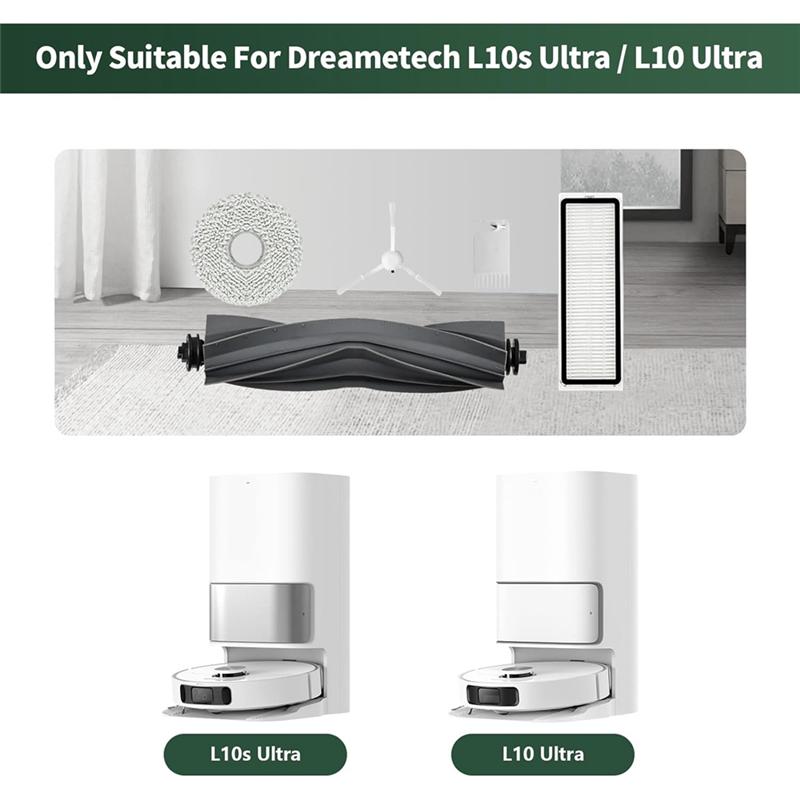 A58Z Main Side Brush HEPA Filters Mop Pads Replacement Parts As Shown For Dreametech L10s Ultra / L10 Ultra Robot Vacuum Accesso