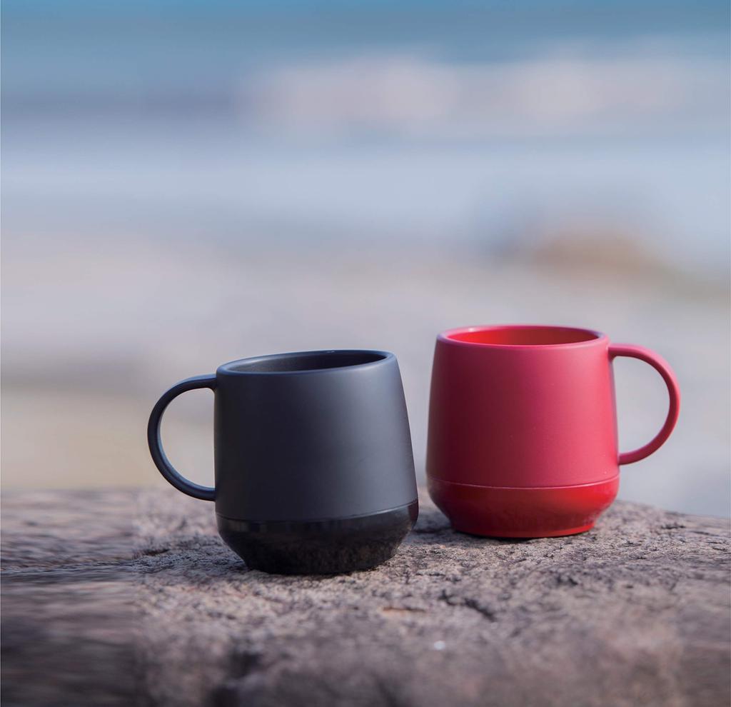 Gowell Insulated Can Holder & Cafe Mug, 2-Way, Lightweight, Plathermo, Thermal Insulation, Red, TS-1373-002