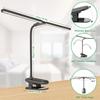 Clip-on LED Desk Lamp, Reading Lamp, Table Lamp - Deaunbr USB Rechargeable 48 LEDs, Eye-Friendly, Cordless, Bright, 3-Color Temperature Adjustment,