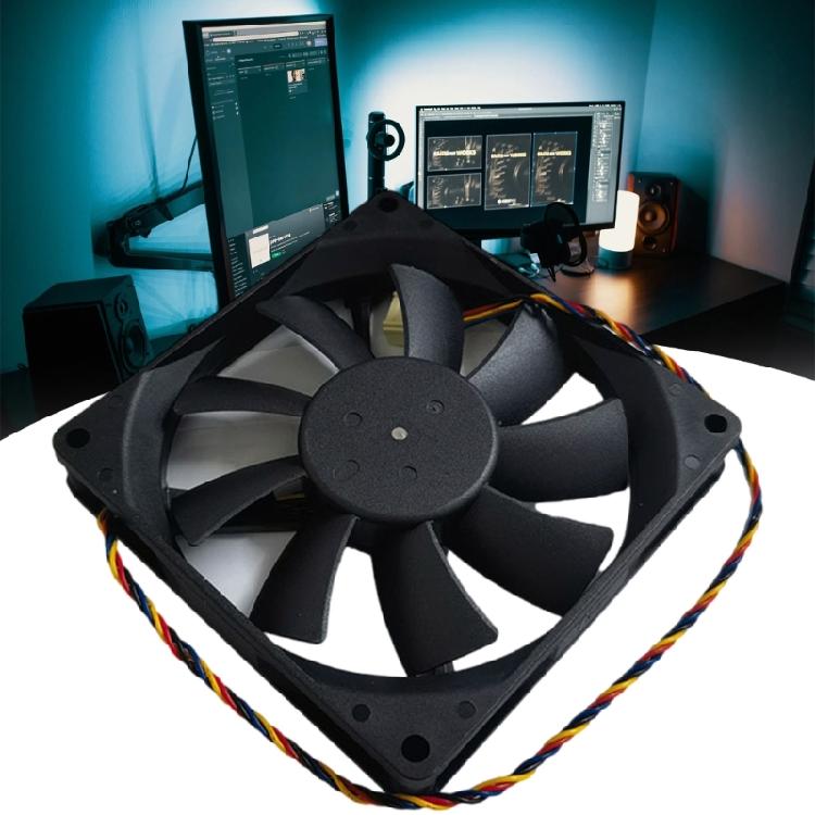 Optimal Air Circulation 90mm PWM Computer Fan, Low Noise 90mm Computer Case Cooling Fan for Office and Gaming PC