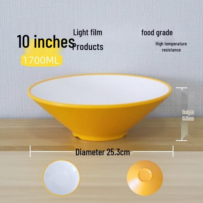Commercial Melamine Two-Tone Conical Noodle Bowl