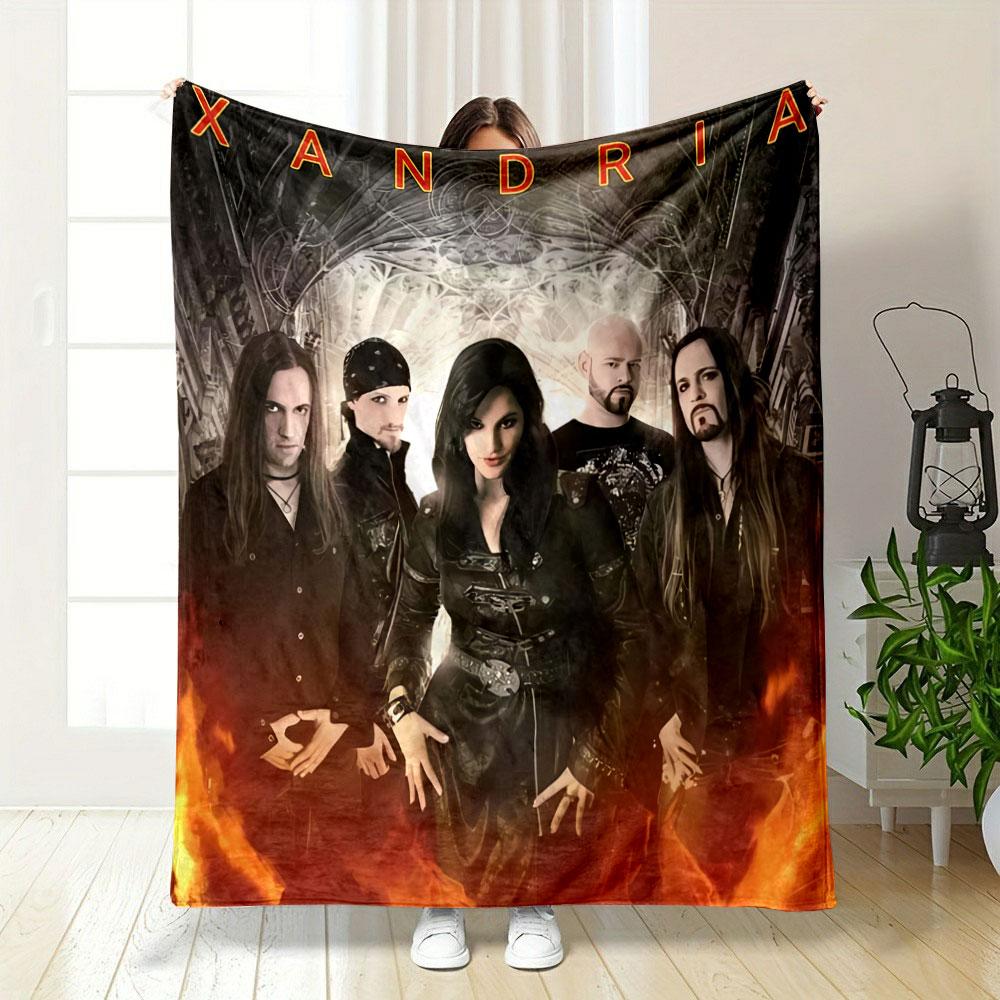 "Xandria Band Art Blanket" for all seasons blanket lunch break throw gift
