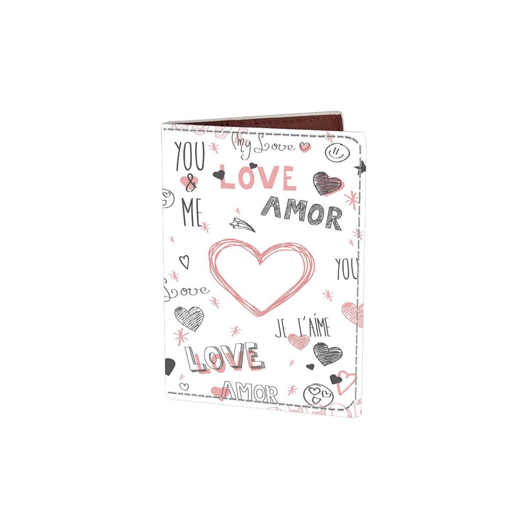 Cartoon Liebe Reise-Pass-Tasche, Ausweis-Clip, Pass-Clip-Anpassung