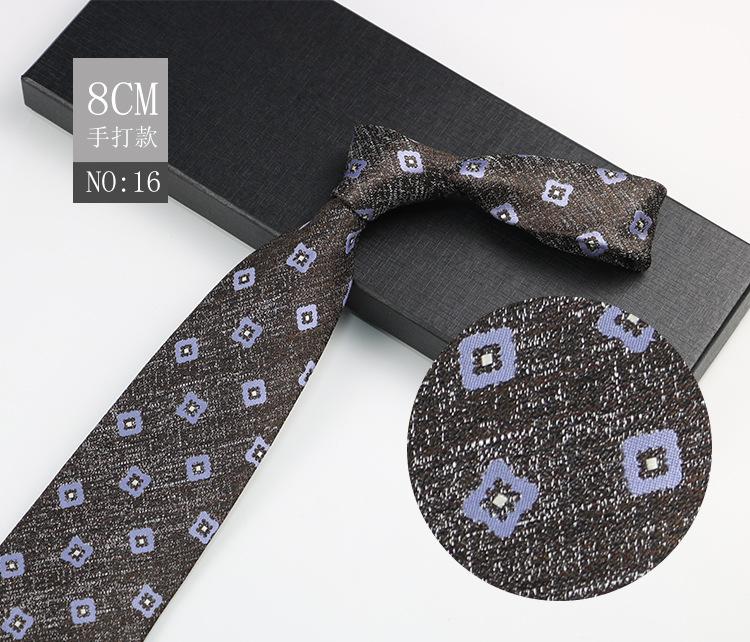 Men'S Tie 8Cm Dress Gentleman'S Suit Shirt Burgundy Wedding Groom Pattern Hand Wear Business Tie